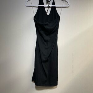 Elegant Black Halter Dress